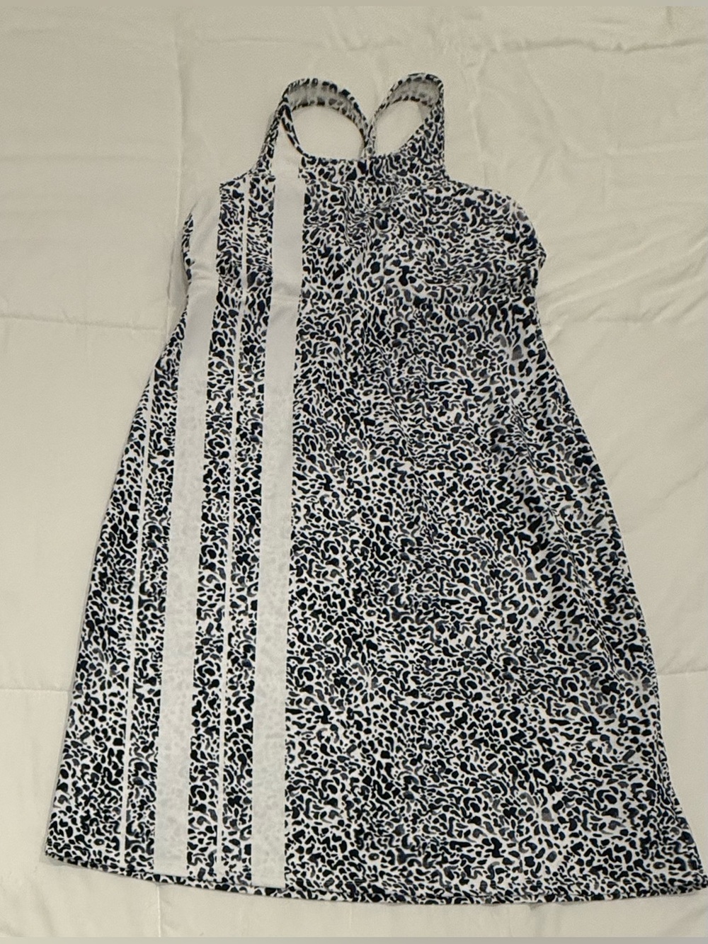 Athleta Zimbabwe High Neck Swim Dress - Leopard Print (Size 36 B/C)